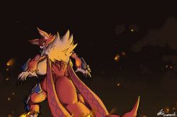 1girl breasts digimon digimon_(creature) female_focus huge_breasts meicrackmon_vicious_mode solo