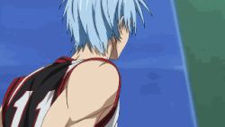 Rule 34 | 2boys, animated, animated gif, basketball, blue hair, kuroko no basuke, kuroko tetsuya, lowres, male focus, midorima shintarou, multiple boys, playing sports