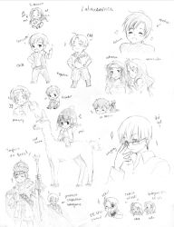 Rule 34 | 00s, 6+boys, america (hetalia), argentina, axis powers hetalia, blush, brazil, chihuahua, chile, colombia, crown, dog, ecuador, glasses, greyscale, llama, long hair, looking at viewer, mexico, monochrome, multiple boys, multiple girls, musical note, open mouth, paraguay, peru, short hair, simple background, sketch, smile, turtle, uniform, uruguay, venezuela, white background