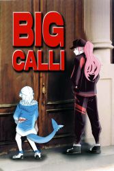 Rule 34 | 2girls, baseball cap, big daddy (1999), blue eyes, blue hair, day, door, english text, female focus, fins, fish tail, full body, gawr gura, hat, highres, hololive, hololive english, jacket, long hair, looking at another, looking to the side, mori calliope, multicolored hair, multiple girls, open mouth, outdoors, pants, parody, pink hair, poster parody, shadow, shark tail, sidewalk, silver hair, standing, streaked hair, tail, teeth, the raineman, virtual youtuber