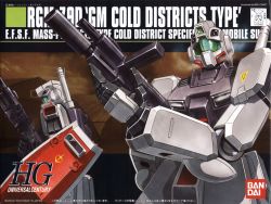 Rule 34 | 1980s (style), assault rifle, cannon, character name, gm (mobile suit), gm cold districts type, grenade launcher, gun, gundam, gundam 0080, mecha, nfhi gmg-type2 90mm machine gun, official art, oldschool, retro artstyle, rifle, robot, shield, underbarrel grenade launcher, weapon