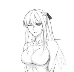 Rule 34 | 1girl, absurdres, ak-12 (girls&#039; frontline), artist name, bare shoulders, braid, breasts, collarbone, crop top, french braid, girls&#039; frontline, highres, long hair, looking at viewer, matsu arts, medium breasts, one eye closed, open mouth, parted lips, sidelocks, solo, sports bra, twitter username, upper body, white background, white sports bra