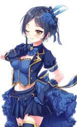 Rule 34 | 10s, 1girl, anoa, bad id, bad pixiv id, black hair, breasts, gloves, hair ornament, hayami kanade, idolmaster, idolmaster cinderella girls, idolmaster cinderella girls starlight stage, parted bangs, short hair, smile, solo, tulip (idolmaster), yellow eyes