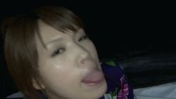 Rule 34 | 1girl, animated, animated gif, asian, cum, cum in mouth, cumdrip, lowres, open mouth, photo (medium), tongue, tongue out