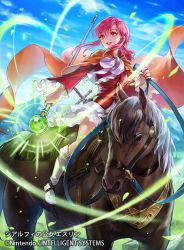 Rule 34 | company name, copyright name, day, ethlyn (fire emblem), fire emblem, fire emblem: genealogy of the holy war, fire emblem cipher, fire emblem heroes, glowing, holding, nintendo, official art, outdoors, solo, uroko (mnr)