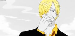 Rule 34 | 1boy, blonde hair, cigarette, curly eyebrow, formal, lowres, one piece, sanji (one piece), short hair, smoking, suit