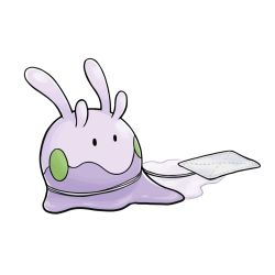 Rule 34 | closed mouth, creature, creatures (company), full body, game freak, gen 6 pokemon, goomy, highres, nintendo, no humans, numera goomy, pokemon, pokemon (creature), simple background, slime (substance), solo, string, white background