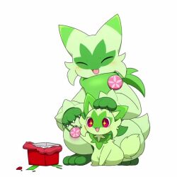 Rule 34 | + +, 1other, :3, ^ ^, animal hands, animated, arm up, blush, box, cat, claws, closed eyes, creatures (company), fang, floragato, full body, furry, game freak, gift, gift box, green fur, hand on another&#039;s head, hand on own knee, happy, headpat, light blush, looping animation, nintendo, open mouth, other focus, petting, pokemon, pokemon (creature), red eyes, simple background, smile, sprigatito, squatting, tail, tail wagging, taro (tontaro), two-tone fur, video, white background, wide-eyed, yo-yo