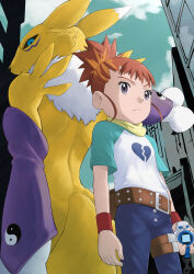 brown_hair digimon digimon_(creature) digimon_tamers fluffy fox_girl fox_tail furry furry_female hair_ornament hairpin long_hair makino_ruki ponytail purple_eyes renamon tail