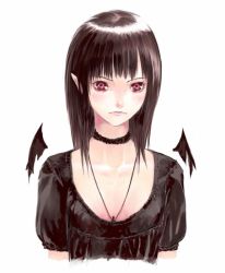 Rule 34 | 1girl, black hair, es, es (cah60700), goth fashion, original, red eyes, solo, vampire