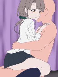 Rule 34 | 1boy, 1girl, animated, animated gif, blush, clothed sex, happy sex, hetero, school uniform, sex, sitting, sitting on lap, sitting on person, skirt, smile