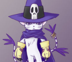 Rule 34 | cat, digimon, gloves, hat, holy ring, if they mated, tailmon, wizard, wizard hat, wizarmon
