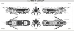 Rule 34 | absurdres, battleship (eve online), commentary, concept art, english text, eve online, from above, from behind, from below, from side, greyscale, highres, jetheart, military, military vehicle, monochrome, multiple views, no humans, original, science fiction, space ship, spacecraft, spaceship, thrusters, vehicle focus