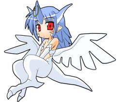 Rule 34 | 00s, 1girl, blue hair, claws, dragon, friedrich (nanoha), gem, gender request, genderswap, headpiece, long hair, looking at viewer, lowres, lyrical nanoha, mahou shoujo lyrical nanoha, mahou shoujo lyrical nanoha strikers, personification, simple background, solo, white background, white wings, wings