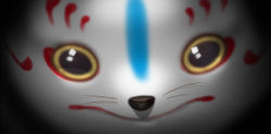 Rule 34 | 10s, ecat, face, fox, fox mask, highres, konnosuke, looking at viewer, mask, no humans, solo, touken ranbu, whiskers