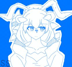 Rule 34 | absurdres, antennae, coat, coat on shoulders, digimon, highres, long hair, looking to the side, mishima erika, wormmon