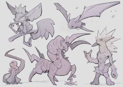 Rule 34 | 1other, :3, absurdres, animal ears, arm at side, artist name, bat (animal), closed mouth, creatures (company), crobat, dripping, fang, flying, full body, furry, game freak, gen 2 pokemon, gen 5 pokemon, gen 7 pokemon, gen 8 pokemon, grafaiai, grey background, half-closed eyes, hand up, highres, lizard, long hair, looking at viewer, monkey, monochrome, \\n/, nintendo, paldean wooper, pokemon, pokemon (creature), salandit, scarvii, scolipede, signature, simple background, sitting, sketch, skin fang, spiked hair, spikes, standing, tail, tongue, tongue out, toxtricity, toxtricity (amped), trait connection, twitter username, upside-down