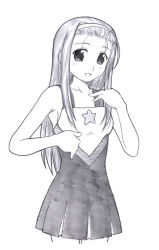 Rule 34 | 00s, greyscale, hairband, long hair, lucky star, minegishi ayano, monochrome, non-web source, solo, traditional media