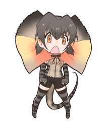 Rule 34 | 1girl, animal costume, animal ear fluff, animal ears, frilled lizard (kemono friends), highres, kemono friends, looking at viewer, official art, solo, standing, tachi-e, tail, transparent background, yoshizaki mine