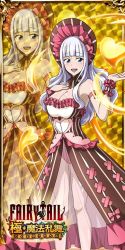 Rule 34 | 1girl, blue eyes, breasts, cleavage, fairy tail, large breasts, long hair, mirajane strauss, official art