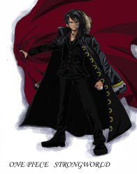 Rule 34 | 1boy, copyright name, formal, hat, jacket, jacket on shoulders, male focus, monkey d. luffy, one piece, one piece: strong world, solo, stampede string, straw hat, suit