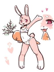 Rule 34 | rabbit, carrot, character request, furry, open mouth, paper man, red eyes, yamane512