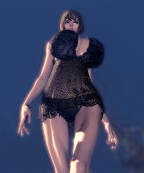 Rule 34 | 10s, 1girl, 3d, animated, animated gif, blade &amp; soul, breasts, brown hair, cleavage, gon (blade &amp; soul), huge breasts, lingerie, underwear