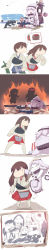 Rule 34 | 10s, 3girls, absurdres, abyssal ship, aircraft, aircraft carrier princess, airplane, akagi (kancolle), barefoot, brown hair, cake, child&#039;s drawing, colored skin, comic, drawing, dress, fire, food, fruit, gradient background, hat, highres, horns, i-class destroyer, icing, japanese clothes, kaga (kancolle), kantai collection, long hair, long image, military, military vehicle, mittens, multiple girls, northern ocean princess, ocean, open mouth, personification, ru-class battleship, seaport princess, ship, short hair, side ponytail, silver bell (artist), simple background, sketch, sleeveless, sleeveless dress, smile, ta-class battleship, tall image, warship, watercraft, white dress, white hair, white skin, wo-class aircraft carrier, world war ii