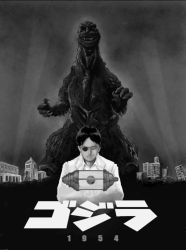 Rule 34 | 1boy, chemical weapon, chemicals, copyright name, dated, dinosaur, eyepatch, giant, giant monster, godzilla, godzilla (series), gojira, hide (1469867), kaijuu, lab coat, monster, national diet building, oxygen destroyer, real world location, science, science fiction, scientist, serizawa daisuke, spikes, toho, tokyo (city), weapon, weapon of mass destruction