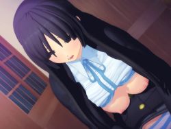 Rule 34 | 3d, akiyama mio, animated, animated gif, black hair, bouncing breasts, breasts, censored, classroom, clothing aside, cowgirl position, k-on!, large breasts, lingerie, long hair, miconisomi, mio wo xx suru, moaning, nipples, panties, panties aside, penis, pussy, school, school uniform, sex, spread legs, straddling, thighhighs, underwear
