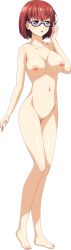 Rule 34 | 1girl, absurdres, atsuage (kakinop), completely nude, eliya, full body, glasses, highres, nipples, non-web source, nude, official art, short hair, solo, standing, tagme, transparent background, yuusha to maou to, majo no cafe