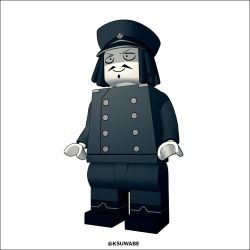 Rule 34 | 10s, 1boy, abyssal admiral (kancolle), admiral (kancolle), admiral suwabe, black border, black hair, border, colored skin, commentary request, facial hair, full body, goatee, dreadlocks, hat, k-suwabe, kantai collection, lego minifig, male focus, military, military hat, military uniform, monochrome, mustache, peaked cap, simple background, smile, solo, twitter username, uniform, white background, white skin