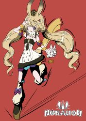 Rule 34 | 1girl, absurdres, animeretrograde, anon non, blonde hair, bow, crown, dress, female focus, hair ornament, heart, heart-shaped pupils, highres, indie virtual youtuber, loose socks, low twintails, one eye closed, papi (anon non), prism project, purple eyes, rabbit ears, socks, solo, strapless, strapless dress, symbol-shaped pupils, tagme, twintails, v, virtual youtuber, watch, wink
