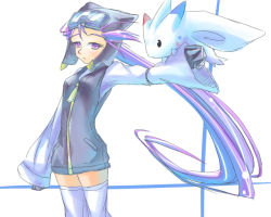 Rule 34 | + +, 00s, 1girl, bad id, bad pixiv id, creatures (company), game freak, gloves, goggles, goggles on head, gym leader, holding, hood, hoodie, kunno, long hair, nintendo, outstretched arm, pokemon, pokemon rse, purple eyes, purple hair, thighhighs, very long hair, winona (pokemon), zettai ryouiki