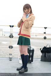 Rule 34 | blazer, cosplay, gokujou seitokai, highres, jacket, katsura seina, kneehighs, miniskirt, photo (medium), sakura mizuki, school uniform, skirt, socks