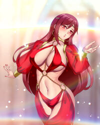 Rule 34 | absurdres, breasts, erza scarlet, fairy tail, highres, large breasts, long hair, mature female, ornament, red eyes, red hair