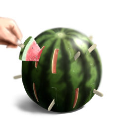 Rule 34 | ao usagi, food, fruit, lowres, pop-up pirate, popsicle, watermelon, watermelon bar