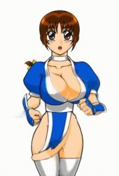 Rule 34 | 10s, 1futa, 60fps, animated, areola slip, arm guards, armor, blue tunic, blush, bouncing, bouncing breasts, bouncing penis, braid, braided ponytail, breasts, breathing, brown eyes, brown hair, cleavage, collar, collarbone, cowboy shot, dainapp, dead or alive, flaccid, foreskin, futanari, hair over eyes, interpolated, kasumi (doa), kuma (rusty cage), large breasts, long hair, looking at viewer, looping animation, lowres, matching hair/eyes, motion blur, nipples, covered erect nipples, no panties, open mouth, panties, pelvic curtain, penis, ponytail, puffy sleeves, resized, running, short sleeves, simple background, solo, staring, tecmo, thighhighs, third-party edit, tunic, underwear, upscaled, video, white background, white collar, white panties, white thighhighs, white trim