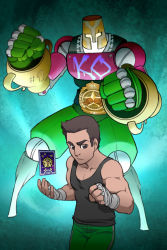 Rule 34 | 1boy, bandages, black hair, card, crossover, guilhermerm, little mac, male focus, nintendo, persona, punch-out!!, short hair, solo, star (symbol), tarot, the star (tarot)