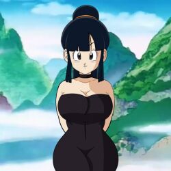 Rule 34 | artist request, black hair, breasts, chi-chi (dragon ball), dragon ball, dragonball z, large breasts, long hair, mature female, sexually suggestive