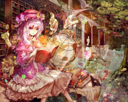 Rule 34 | 1girl, :x, adapted costume, blonde hair, book, bookshelf, bow, capelet, character doll, crescent, dress, globe, hair ribbon, hat, hat bow, hat ribbon, jacket, kirisame marisa, kiyomasa ren, ladder, library, long hair, long sleeves, mob cap, open book, open clothes, open jacket, open mouth, patchouli knowledge, pillow, purple eyes, purple hair, reading, ribbon, sitting, solo, touhou, tree, tress ribbon, white dress, wide sleeves, witch hat, | |
