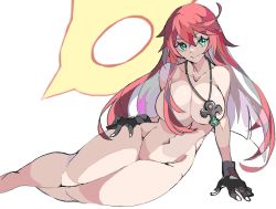 Rule 34 | 1girl, arc system works, breasts, gloves, guilty gear, guilty gear strive, highres, jack-o&#039; valentine, large breasts, long hair, nude, red hair