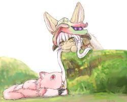 Rule 34 | 10s, artist request, brown eyes, rabbit, furry, lowres, made in abyss, mitty (made in abyss), nanachi (made in abyss), short hair