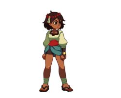 Rule 34 | 1girl, ajna (indivisible), animated, animated gif, brown hair, indivisible, punching, sandals, short hair, solo, tagme