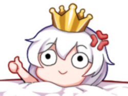 Rule 34 | 1girl, anger vein, cake, chibi, closed mouth, crown, food, hbb, honkai (series), honkai impact 3rd, simple background, solo, theresa apocalypse, thumbs up, white background, white hair, wide-eyed