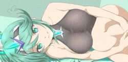 Rule 34 | 1girl, 9431116, breasts, green eyes, green hair, highres, large breasts, pneuma (xenoblade), solo, xenoblade chronicles (series), xenoblade chronicles 2