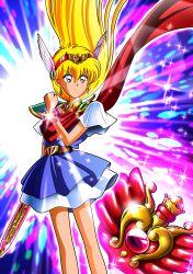 Rule 34 | 1990s (style), absurdres, akazukin chacha, blonde hair, highres, magical princess, shield, sword, weapon