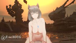 Rule 34 | cowgirl position, eyro3dcg, highres, mio (xenoblade), ocean, self-upload, straddling, sunset, xenoblade chronicles (series), xenoblade chronicles 3