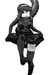 Rule 34 | 10s, 1girl, bad id, bad pixiv id, boots, clothes lift, cosplay, cowboy shot, dancing, elbow gloves, gloves, godzilla, godzilla (cosplay), godzilla (series), greyscale, hair ornament, hairband, highres, holding, holding clothes, holding skirt, kemono friends, kishida-shiki, knee up, lifting own clothes, looking to the side, monochrome, motion lines, open mouth, personification, shin godzilla, shirt, short hair, skirt, skirt lift, solo, tail, thigh boots, thighhighs, zettai ryouiki