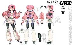 Rule 34 | 1girl, absurdres, concept art, fur-trimmed gloves, fur trim, gloves, hand on own hip, highres, hood, hood down, hooded jacket, hoodie, jacket, official art, phantasy star, phantasy star online 2, phantasy star online 2 new genesis, pink hair, pink hoodie, short twintails, smile, solo, twintails